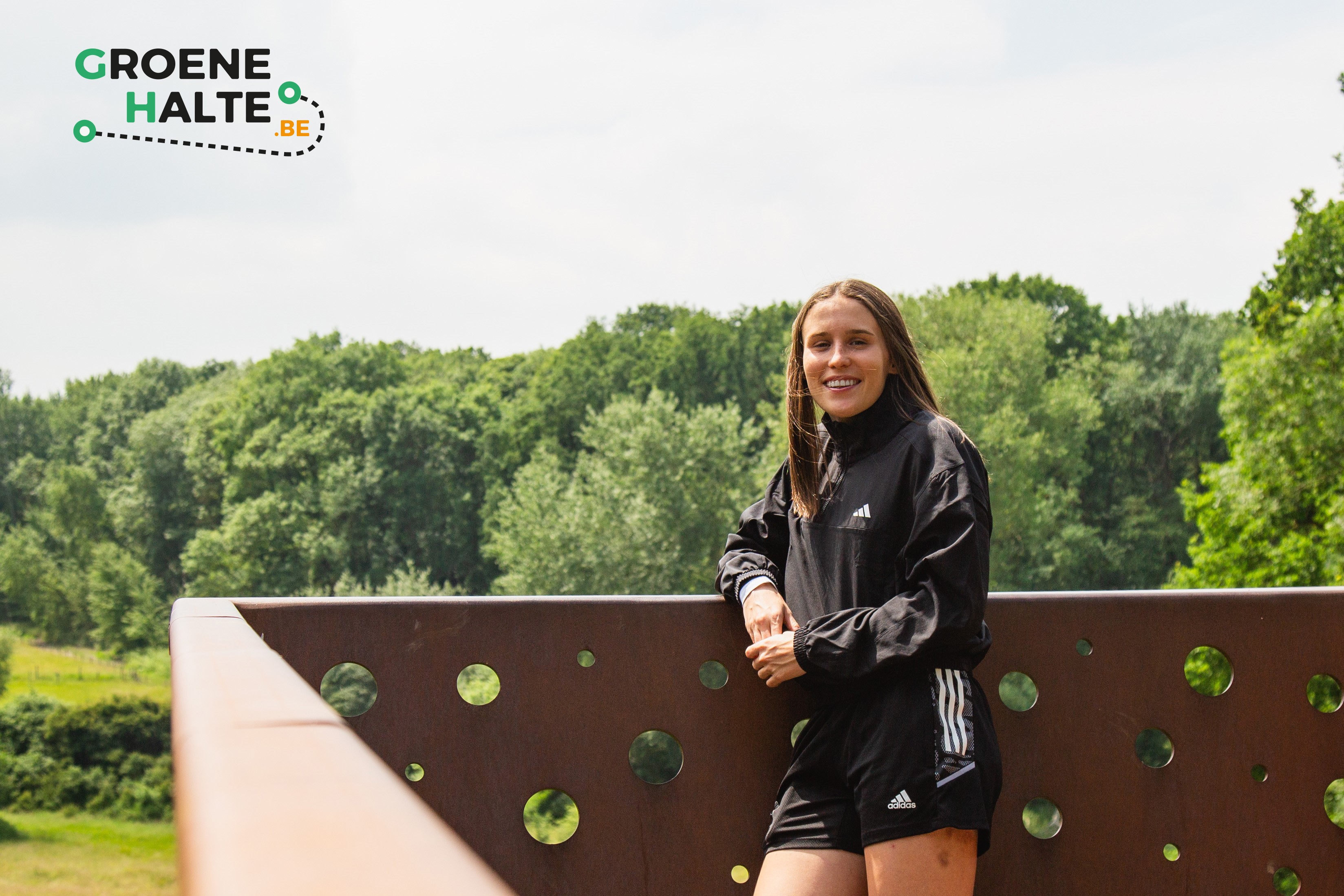 Marie op uitkijkplatform in de Wolfsputten